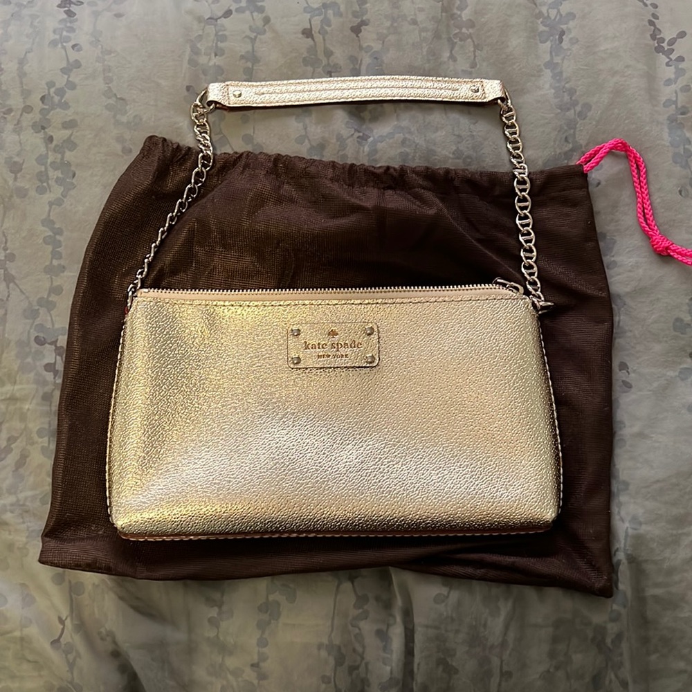 Gold Kate Spade Shoulder Bag